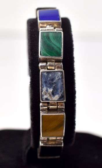 Multi-Gemstone Bracelet in Sterling Silver