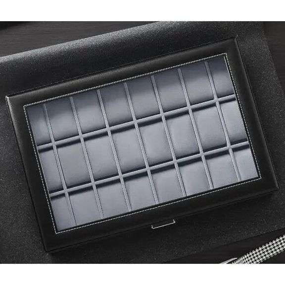 Lockable 24-Slot Watch Case