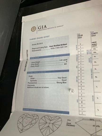 G.I.A. Certified Natural Diamond 1.01 CARAT