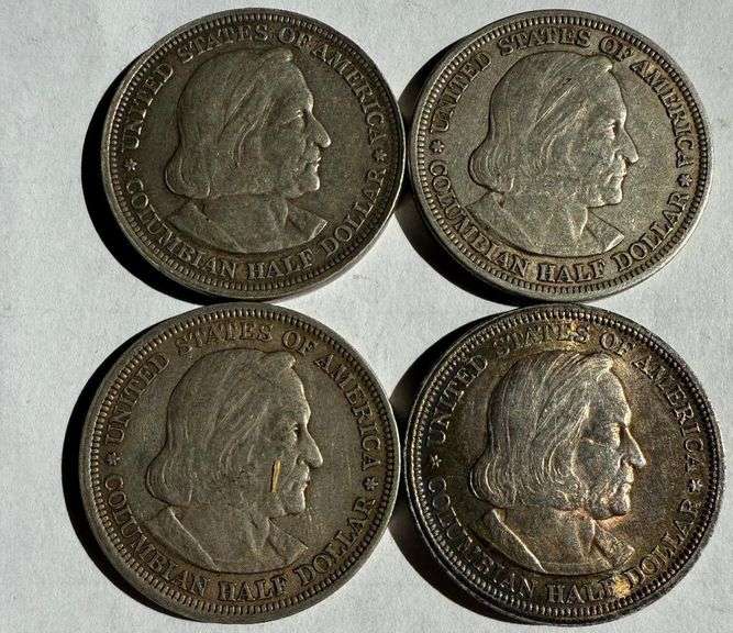 4 1893 Columbian Expo Halves