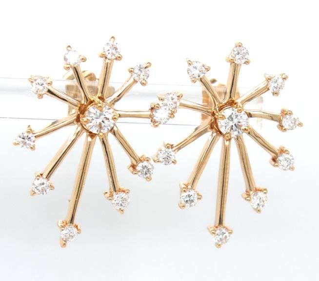 14kt Yellow gold 0.28ctw center diamond with 0.60ctw fireworks jacket