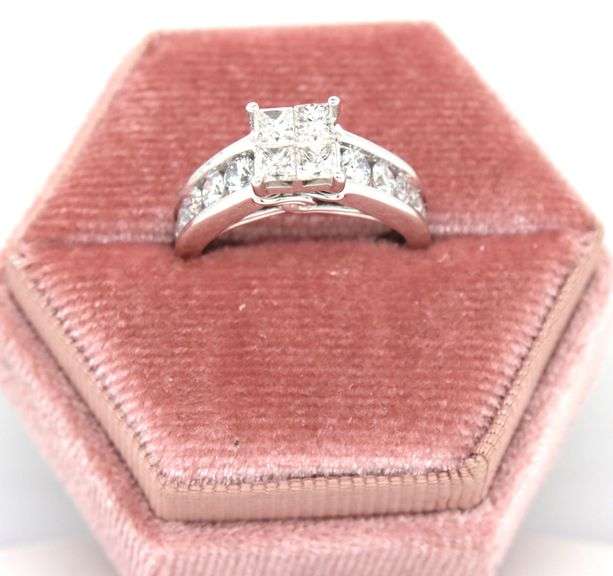 14kt White gold 1.75ctw Invisible set engagement ring