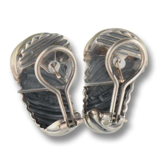 David Yurman Large Shrimp 2 Tone Earrings