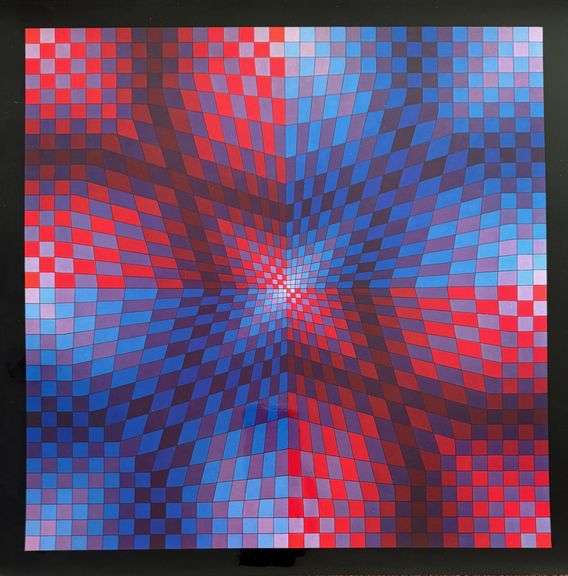 Rare Victor Vasarely Heliogravure Circa 1968