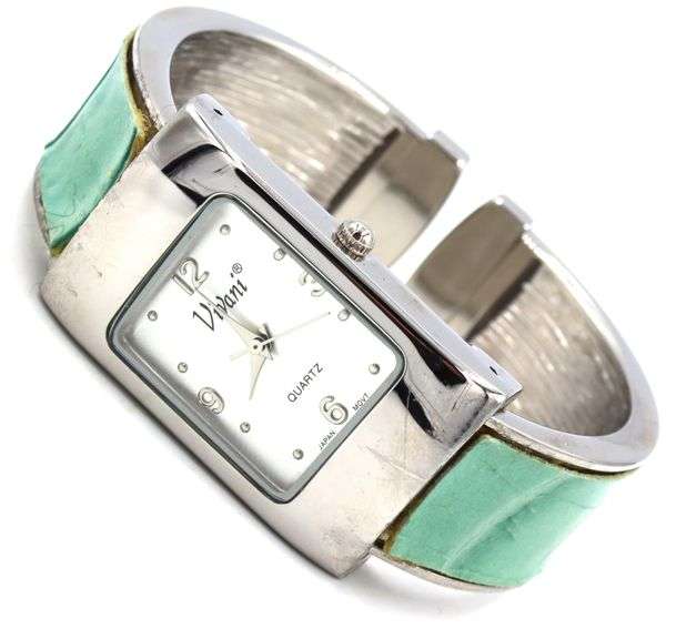 Vivani quartz silver dial bangle bracelet watch