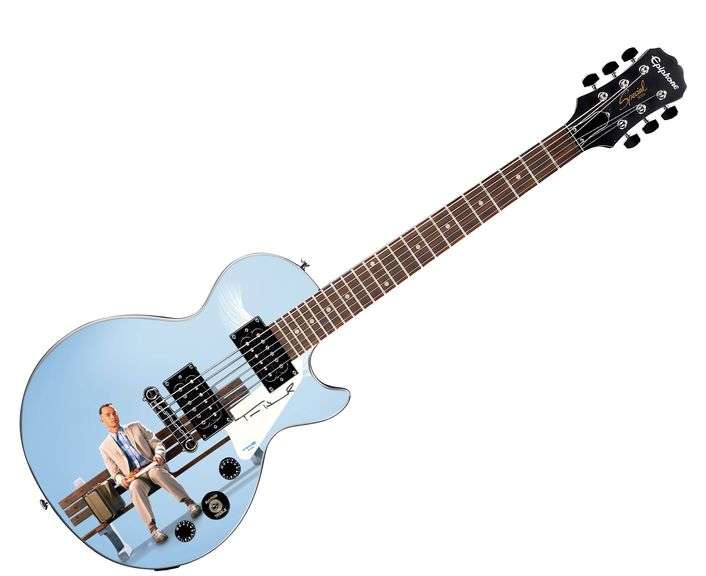Tom Hanks Signed Custom 1/1 Forrest Gump Epiphone Graphics Guitar ACOA