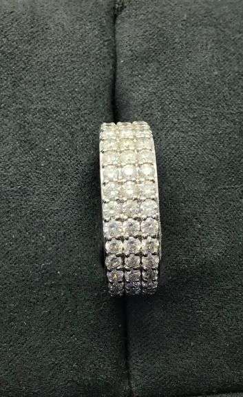 MEN’S 14K WHITE GOLD NATURAL DIAMOND WEDDING BAND