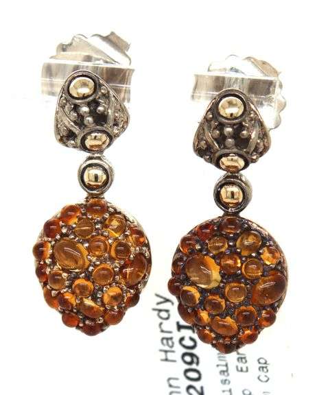 John Hardy Jug drop Citrine dangle earrings
