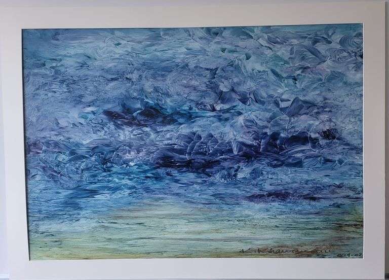 Rare Kamran Khavarani Masterpiece Unveiled – Signed Abstract Romanticism Artwork Up for Auction- Inv