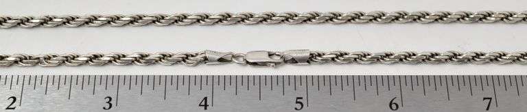 Rope Chain Necklace in Sterling Silver