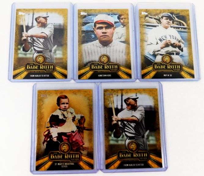 5 Babe Ruth, The Story 2015 Baseball Cards