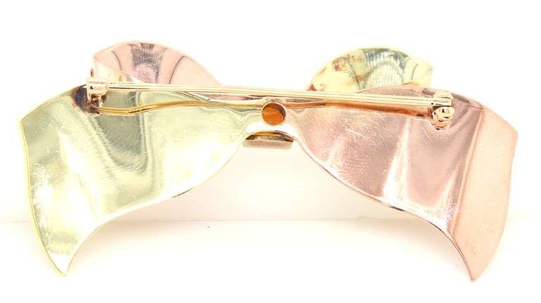 Vintage Tiffany & Co citrine box brooch in 14kt