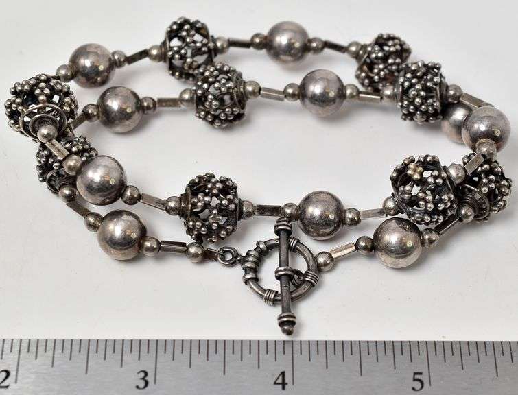 Fancy Chain Link Necklace in Sterling Silver