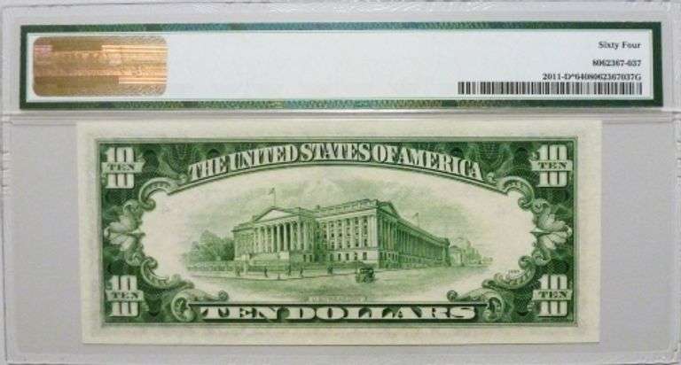 Superb Crisp 1950A $10 Star Replacement Note Cleveland PMG 64-Tough Note!