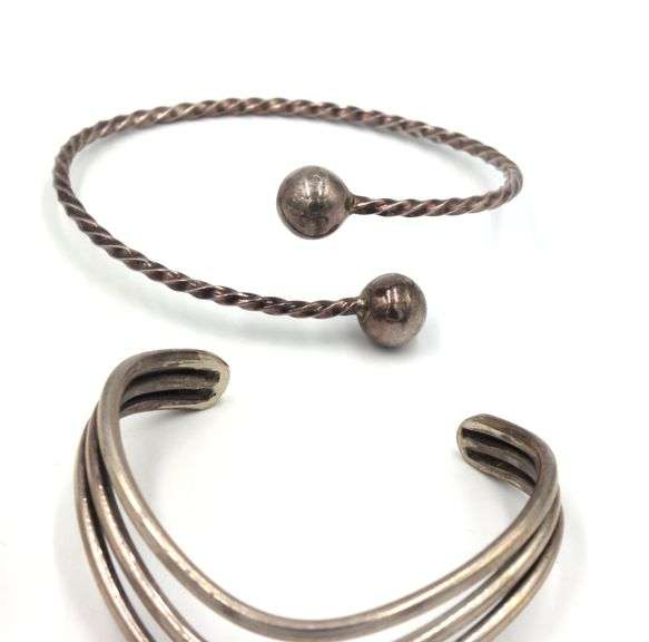 Group lot of Vintage 925 sterling silver bangles