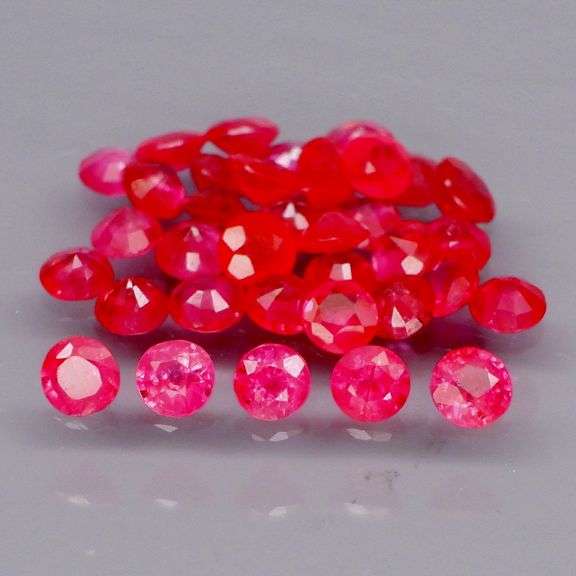 Vibrant! Reddish pink 2.18ct Burmese Ruby set -Heated only!