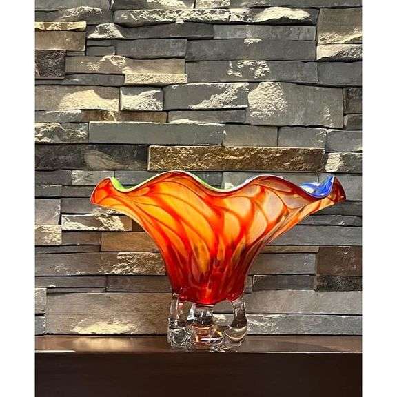 Dale Tiffany Hand-Blown Glass Art Vase