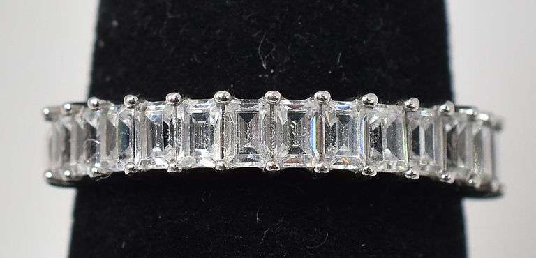 CZ Gemstone Ring in Sterling Silver