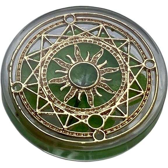 Real Four-Leaf Clover Good Luck Token