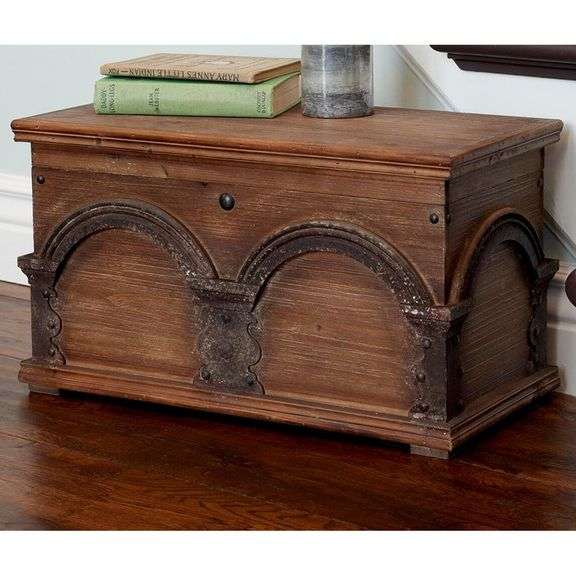 Wooden Arch Storage Trunk