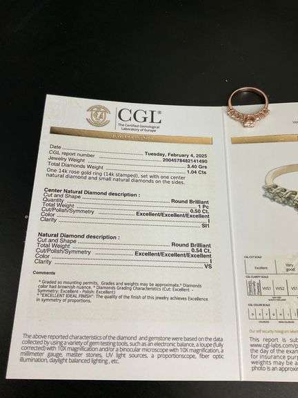 CERTIFIED BRAND NEW 14K ROSE GOLD DIAMOND RING