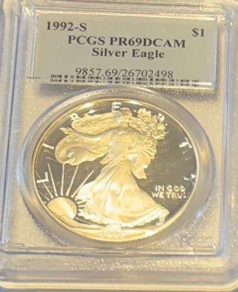 1992 S PCGS Proof 69 Deep Cameo Silver Eagle