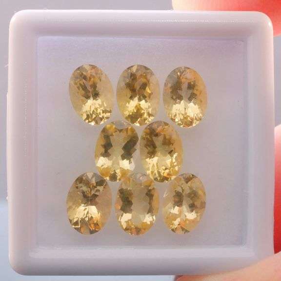 Glittering matched 5.32ct UNTREATED Heliodor Beryl set