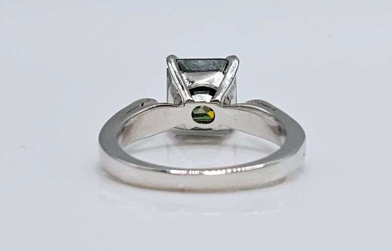 3.35 Ct Rare Russian Color Change Lab Created Alexandrite Asscher Cut Ring