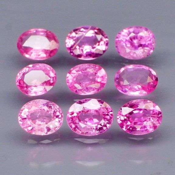 Superb 2.60ct set of top reddish pink Sapphires -UNTREATED!