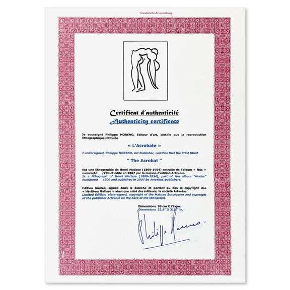 L'Acrobate by Henri Matisse (1869-1954)