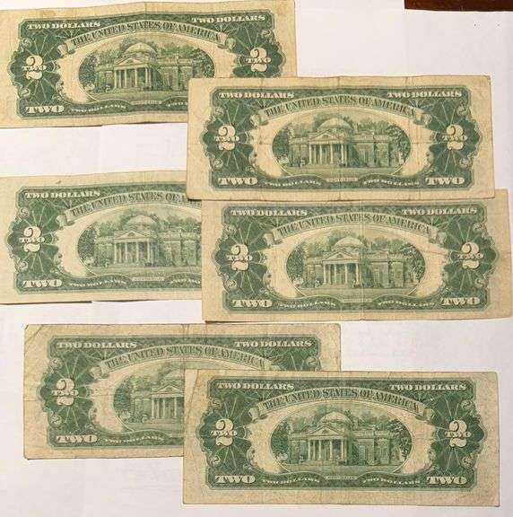 6 1928 G Red Seal US Notes