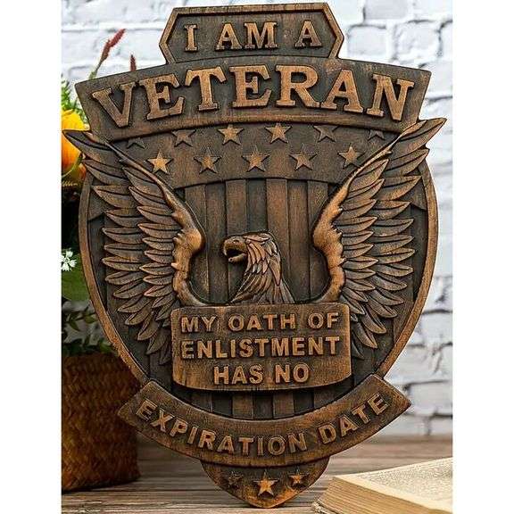 Handcrafted Patriotic Eagle Wall Mount