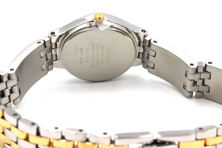 Pulsar two tone quartz round dial watch