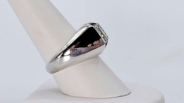 Men's Huge Sparkling 3.45 Ct Fire Moissanite Ring