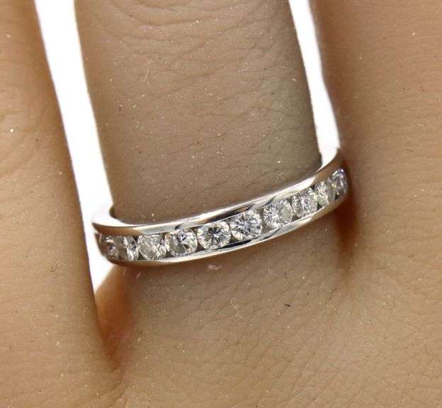 14kt White gold 0.47ctw channel set diamond band