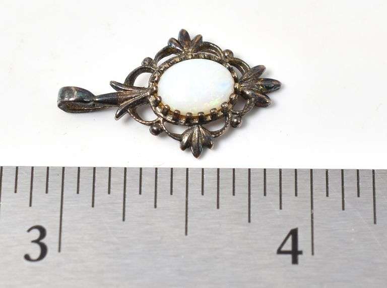 Opal Gemstone Pendant in Sterling Silver