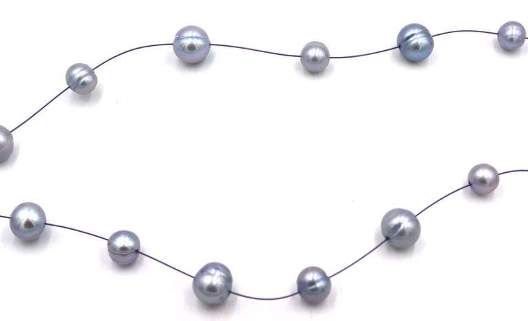 2 row strand Honora station necklace