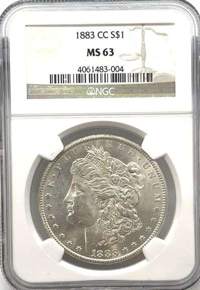 Choice Brilliant Uncirculated 1883 Carson City Morgan Silver Dollar  MS63