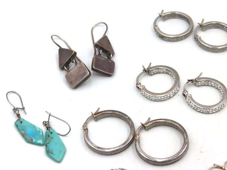 Group lot of Vintage 925 sterling silver earrings