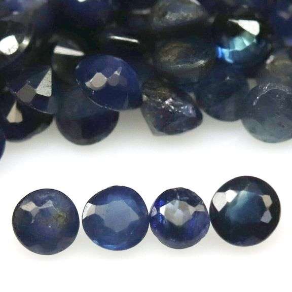 Heated! 6.97ct 122 piece Royal blue Sapphire set from Madagascar
