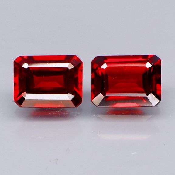 Lavish 4.01ct set of UNTREATED 8x6 Mozambique Garnets!