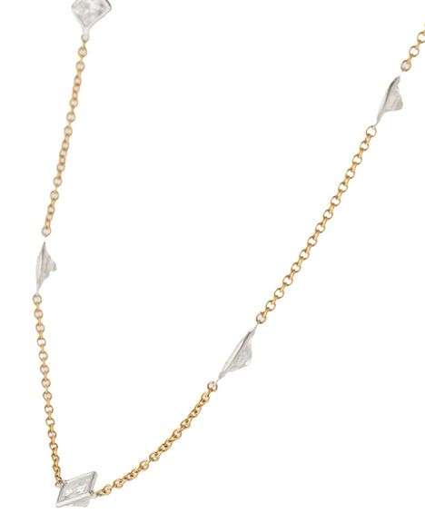 5.0ctw Mixed Cut Diamond by the Yard Forty-One Stone Station Necklace in 18K