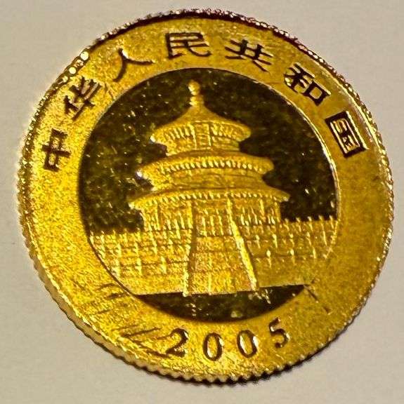 2005 Uncirculated 1/20 th Gold Panda.
