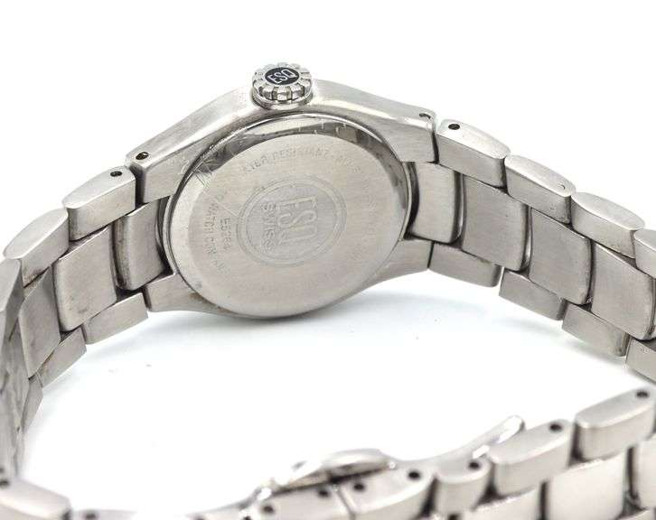 ESQ quartz date white dial watch