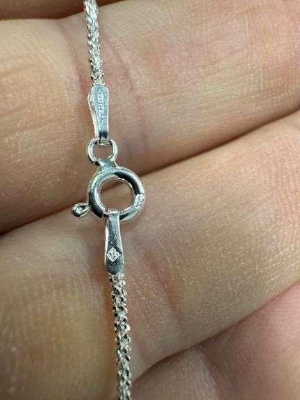 Italian Sterling Silver 925 1.3mm Diamond Cut Margarita Chain 18" Necklace