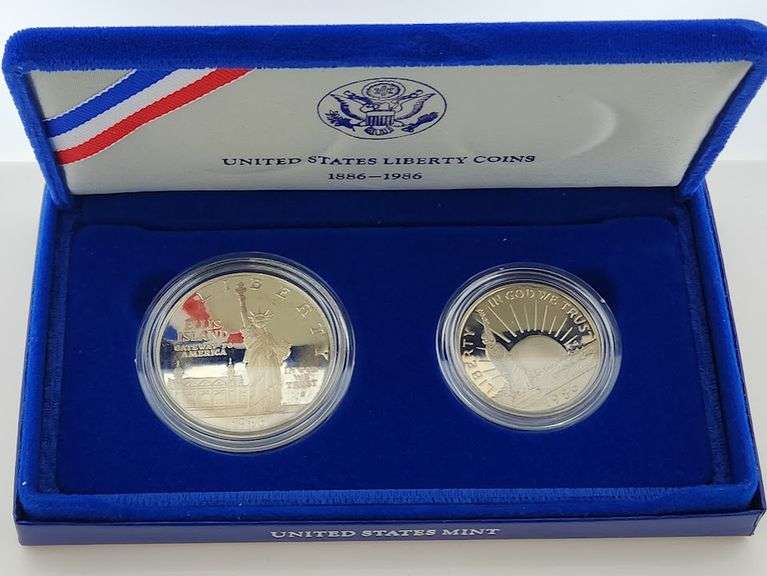 1986-S Set Statue of Liberty, 2 Coins PR