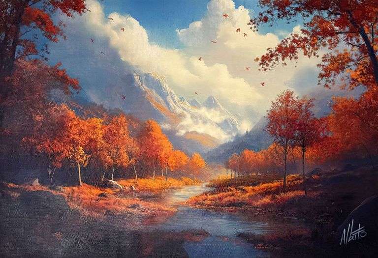 Alberto Insigne "Autunno Series"  Signed Giclee