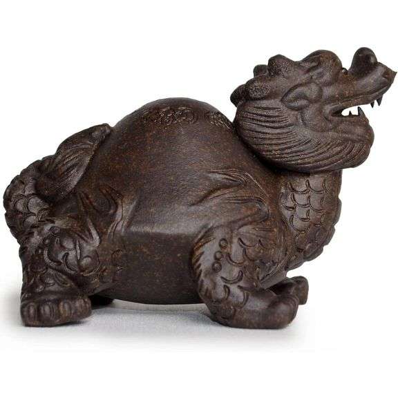 Handmade Zisha Clay Feng Shui Dragon Turtle