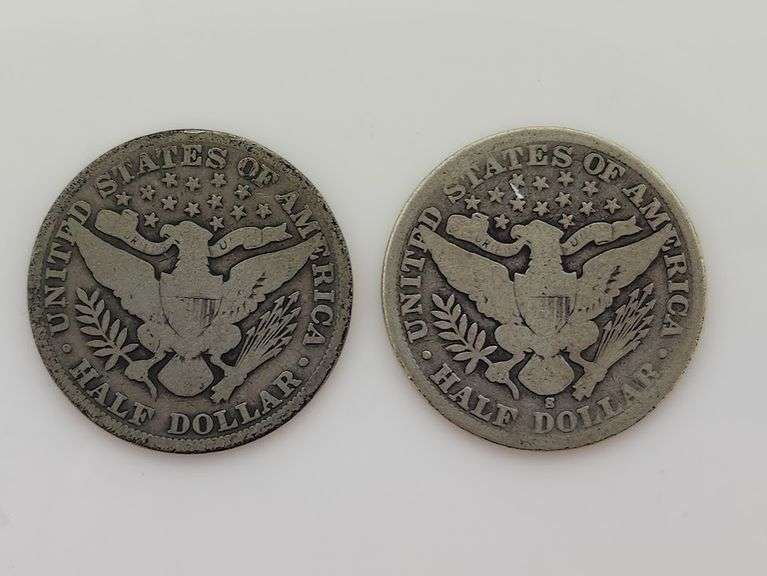 1907 & 1908 S Barber Half Dollar, Circulated