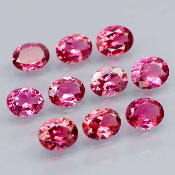 Violet pink! Untreated! 3.21ct REAL Tourmaline set!!!